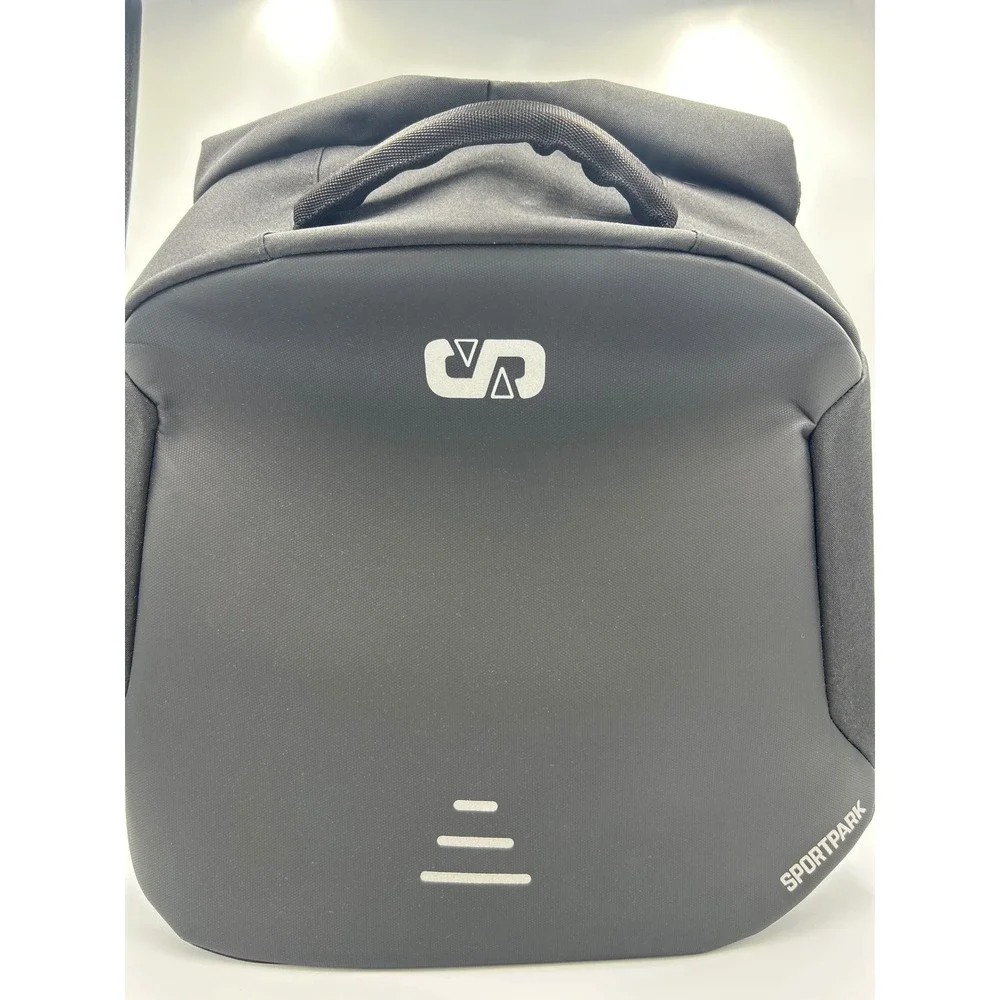 Sportpark Anti Theft Tech Backpack Black USB Charging Port Laptop Bag Travel